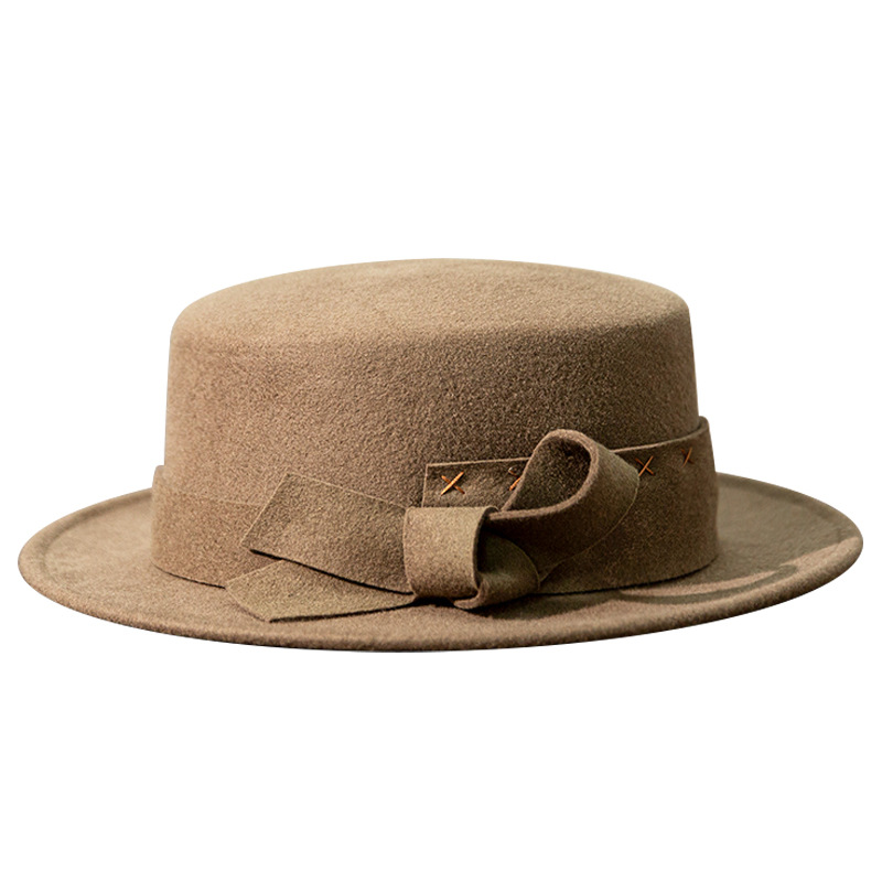 新款羊毛帽可愛女秋冬季禮帽小清新文藝純色帽子女